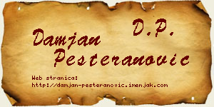 Damjan Pešteranović vizit kartica